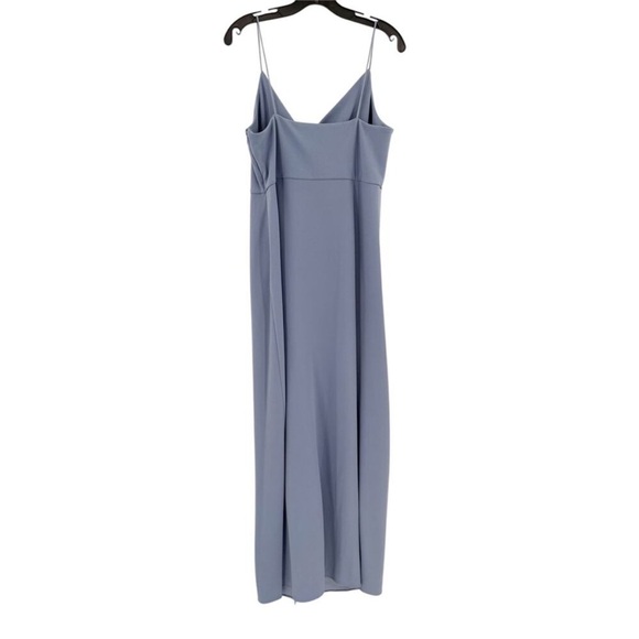 NWT SACHIN + BABI Paulina Gown in  Slate Blue Draped Crepe Pastel Baby Dusty 8 - Picture 7 of 12